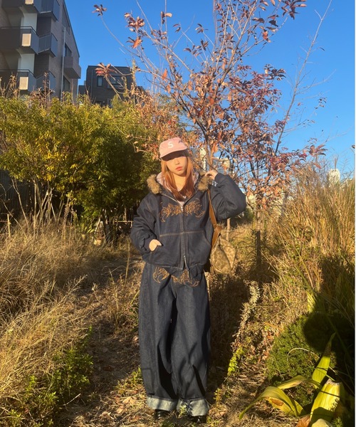 centimeter(センチメーター)の「Tribal logo denim jacket(ブルゾン・メンズ・ブラック/インディゴブルー/グリーン系カモフラージュ・MEDIUM/LARGE)」の21枚目の写真
