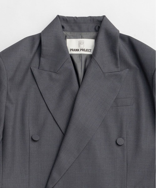 PRANK PROJECT（プランクプロジェクト）の「【2026Spring Pre-Order】オーバーフォルムジャケット / Oversized Jacket（テーラードジャケット・レディース・グレー/ブラック/マルチ・FREE）」の18枚目の写真