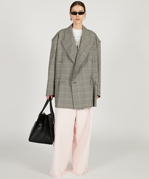 PRANK PROJECT（プランクプロジェクト）の「【2026Spring Pre-Order】オーバーフォルムジャケット / Oversized Jacket（テーラードジャケット・レディース・グレー/ブラック/マルチ・FREE）」の7枚目の写真