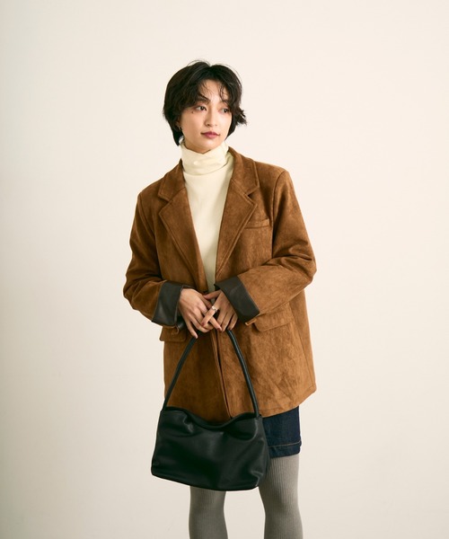 uchi.(ウチ)の「フェイクレザー ワンハンドルバッグ(ショルダーバッグ・レディース・グレー/ブラック/ブラウン・FREE)」の9枚目の写真