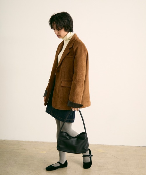 uchi.(ウチ)の「フェイクレザー ワンハンドルバッグ(ショルダーバッグ・レディース・グレー/ブラック/ブラウン・FREE)」の8枚目の写真