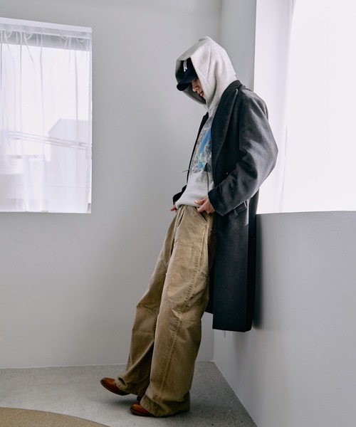 CONZ（コンズ）の「BASICKS×DUCK DOUBLE KNEE CURVED LEG PANTS（その他パンツ・メンズ・ブラック/ベージュ・3/1/2）」の6枚目の写真