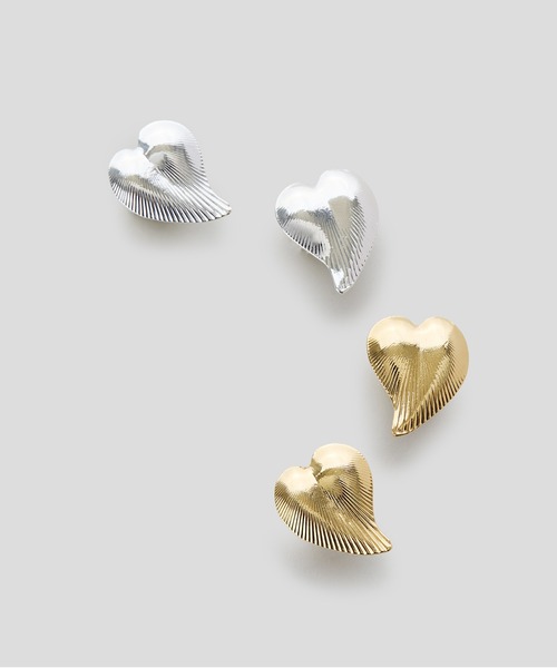 LAPUIS（ラピュイ）の「LAPUIS(ラピュイ) Heart leaf pierced earrings（ピアス（両耳用）・レディース・シルバー/ゴールド・FREE）」の17枚目の写真