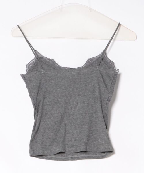 PHILLY(フィリー)の「《カップイン》ボタンデザインキャミソール(キャミソール・レディース・ホワイト/チャコールグレー・FREE)」の3枚目の写真