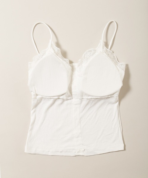 PHILLY(フィリー)の「《カップイン》ボタンデザインキャミソール(キャミソール・レディース・ホワイト/チャコールグレー・FREE)」の12枚目の写真