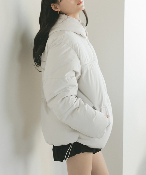 VANNIE U(ヴァニーユー)の「ファーフード中綿コート/取り外し可能(ダウンジャケット/コート・レディース・ピンク/ホワイト・FREE)」の10枚目の写真