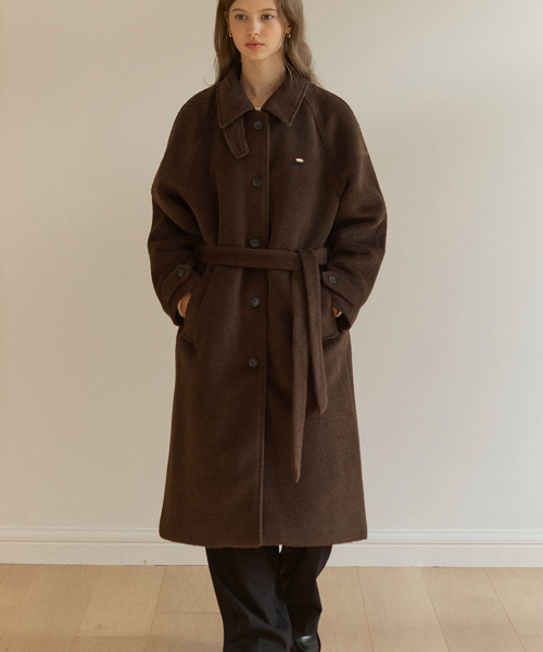 OURHOPE（アワーホープ）の「ブラシドヘアリーウールバルマカンコート - ブラウン（その他アウター・レディース・ブラウン・1(S)/2(M)）」の3枚目の写真
