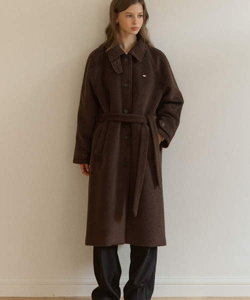 OURHOPE（アワーホープ）の「ブラシドヘアリーウールバルマカンコート - ブラウン（その他アウター・レディース・ブラウン・1(S)/2(M)）」の4枚目の写真