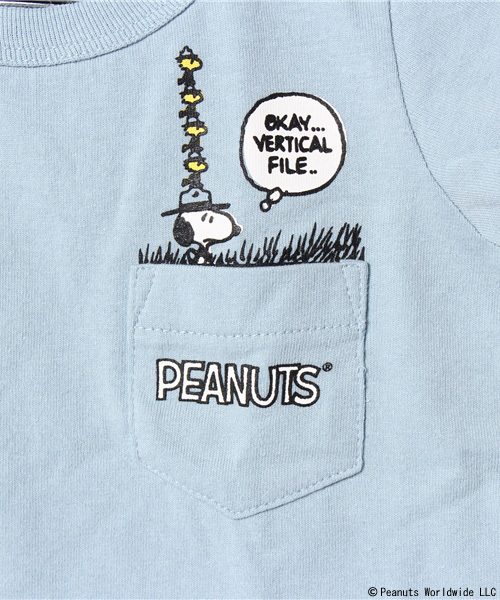 B:MING by BEAMS（ビーミングバイビームス）の「ビーミング by ビームス / Peanuts ポケットＴシャツ 16SS（Tシャツ/カットソー・キッズ・サックスブルー/ホワイト・130/80/140/90/150/110/100/120）」の10枚目の写真