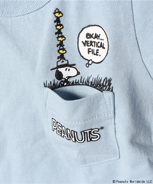 B:MING by BEAMS（ビーミングバイビームス）の「ビーミング by ビームス / Peanuts ポケットＴシャツ 16SS（Tシャツ/カットソー・キッズ・サックスブルー/ホワイト・130/80/140/90/150/110/100/120）」の11枚目の写真