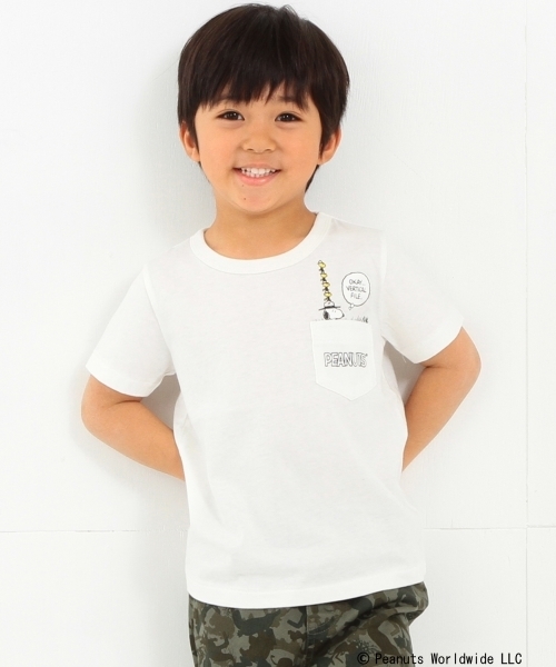 B:MING by BEAMS（ビーミングバイビームス）の「ビーミング by ビームス / Peanuts ポケットＴシャツ 16SS（Tシャツ/カットソー・キッズ・サックスブルー/ホワイト・130/80/140/90/150/110/100/120）」の8枚目の写真