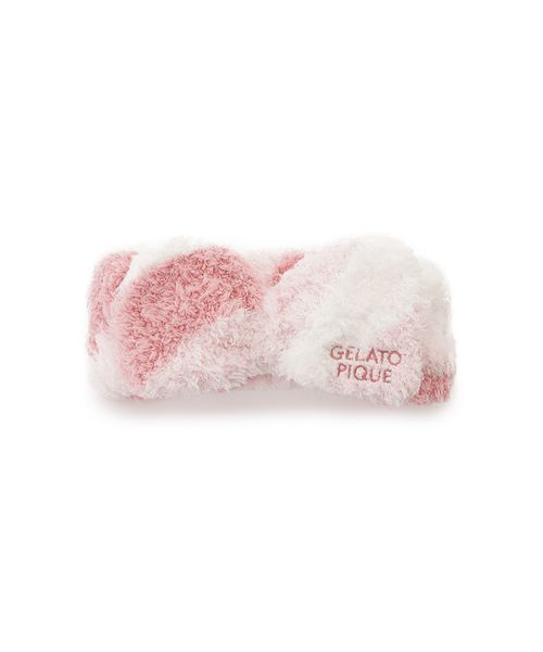GELATO PIQUE セットアップ ルームソックス ヘアバンド ジェラピケ ジェラートランダムボーダーヘアバンド（その他ルームウェア）｜gelato