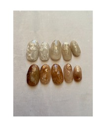 tone（トーン）の「【Kel_y】utakata beige(MA)（ネイルシール/ネイルチップ）」