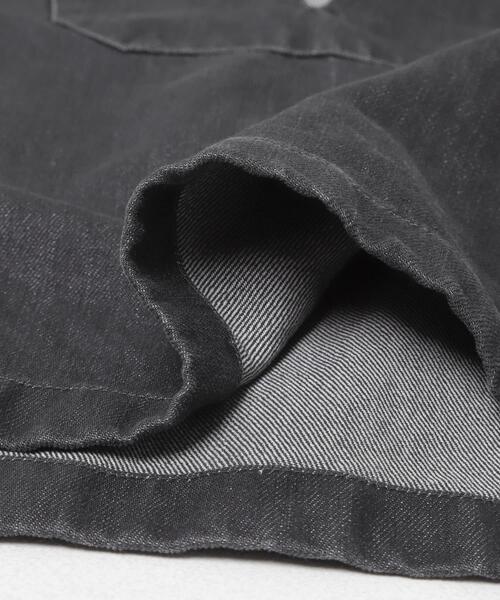 FORK&SPOON（フォークアンドスプーン）の「FORK&SPOON　ペーパーデニムスキッパーシャツ（シャツ/ブラウス・レディース・ブルー/ブラック・1）」の13枚目の写真