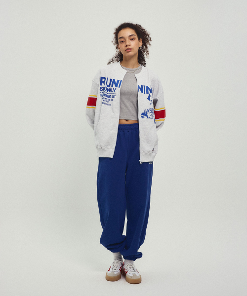 MENASOO(ミナス)の「Round Neck Running Zipup Cardigan_White Melange(カーディガン/ボレロ・レディース・ホワイト・F)」の3枚目の写真