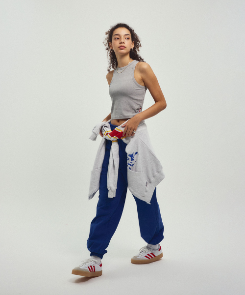 MENASOO(ミナス)の「Round Neck Running Zipup Cardigan_White Melange(カーディガン/ボレロ・レディース・ホワイト・F)」の4枚目の写真