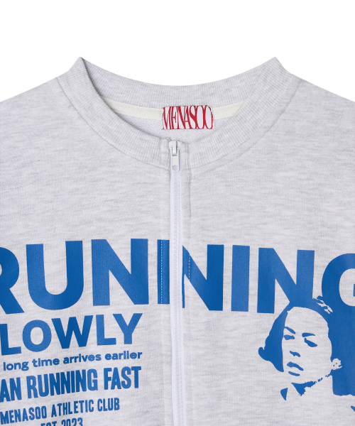 MENASOO(ミナス)の「Round Neck Running Zipup Cardigan_White Melange(カーディガン/ボレロ・レディース・ホワイト・F)」の10枚目の写真