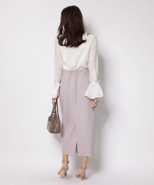 JUSGLITTY(ジャスグリッティー)の「ビスチェディテールシアーブラウス(シャツ/ブラウス・レディース・ブルー/オフホワイト・2/1)」の17枚目の写真