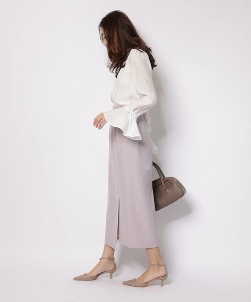 JUSGLITTY(ジャスグリッティー)の「ビスチェディテールシアーブラウス(シャツ/ブラウス・レディース・ブルー/オフホワイト・2/1)」の20枚目の写真