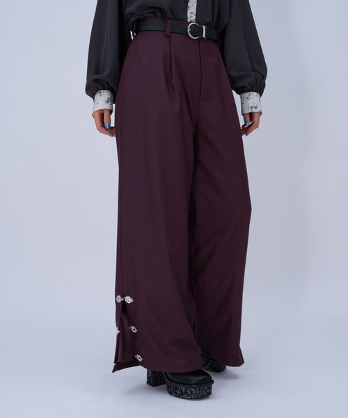 HARE（ハレ）の「チャイナカナグワイドパンツ(HARE)（その他パンツ・レディース・ブラック/ボルドー・FREE）」の11枚目の写真