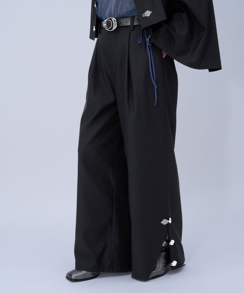 HARE（ハレ）の「チャイナカナグワイドパンツ(HARE)（その他パンツ・レディース・ブラック/ボルドー・FREE）」の14枚目の写真