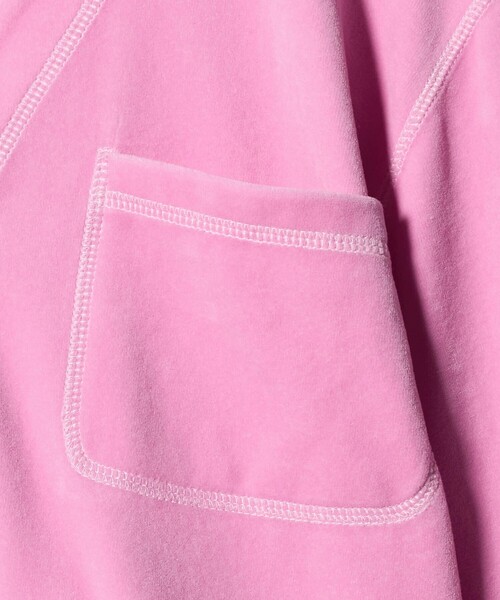 6（ロク）の「＜6(ROKU)＞ベロア カラー カーディガン（カーディガン/ボレロ・レディース・ピンク/ライム・FREE）」の8枚目の写真