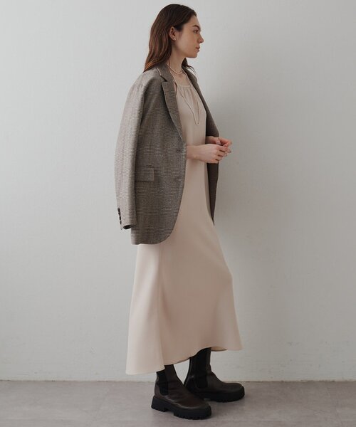 Drawing Numbers（ドローイング ナンバーズ）の「【Drawing Numbers】ジョーゼットホルターワンピース（ワンピース・レディース・ベージュ/ブラック・38）」の13枚目の写真