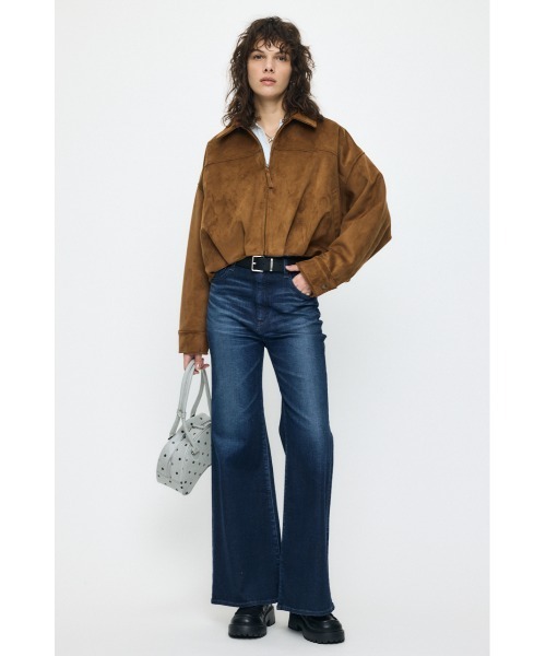 MOUSSY(マウジー)の「GATHER HEM ジャケット(ブルゾン・レディース・ブラック/ブラウン・FREE)」の5枚目の写真
