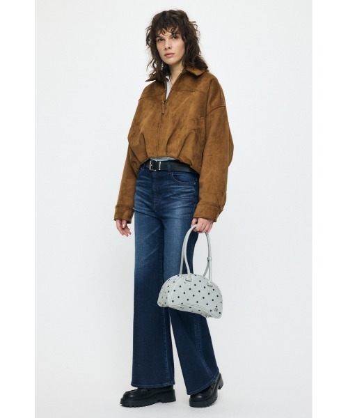 MOUSSY(マウジー)の「GATHER HEM ジャケット(ブルゾン・レディース・ブラック/ブラウン・FREE)」の6枚目の写真