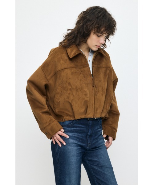 MOUSSY(マウジー)の「GATHER HEM ジャケット(ブルゾン・レディース・ブラック/ブラウン・FREE)」の7枚目の写真