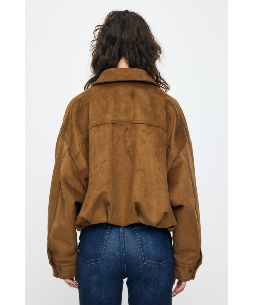 MOUSSY(マウジー)の「GATHER HEM ジャケット(ブルゾン・レディース・ブラック/ブラウン・FREE)」の10枚目の写真