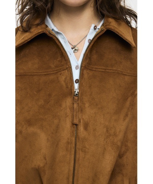 MOUSSY(マウジー)の「GATHER HEM ジャケット(ブルゾン・レディース・ブラック/ブラウン・FREE)」の11枚目の写真