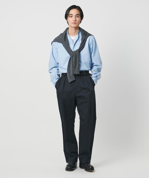 UNITED ARROWS(ユナイテッドアローズ)の「カリビアーナミルズ ポプリン バンドカラーシャツ(シャツ/ブラウス・メンズ・ダークブラウン/ホワイト/ライトピンク/ロイヤルブルー・S/XL/M/L)」の14枚目の写真