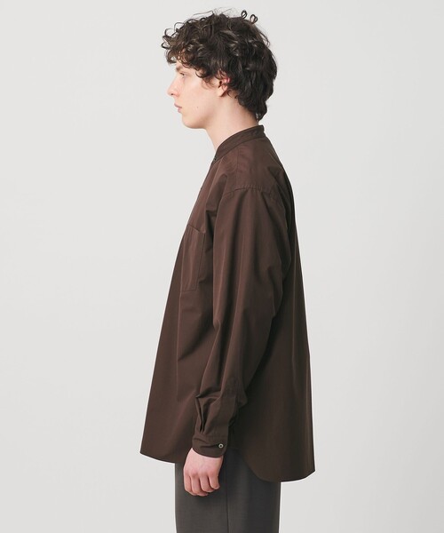 UNITED ARROWS(ユナイテッドアローズ)の「カリビアーナミルズ ポプリン バンドカラーシャツ(シャツ/ブラウス・メンズ・ダークブラウン/ホワイト/ライトピンク/ロイヤルブルー・S/XL/M/L)」の16枚目の写真