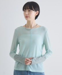 前後2wayそで裾ラメトップス
