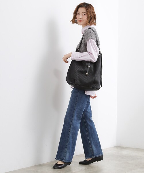 grove(グローブ)の「プリーツベルト3WAYショルダー(ショルダーバッグ・レディース・シルバー/ブラック/ライトグレー・00)」の11枚目の写真