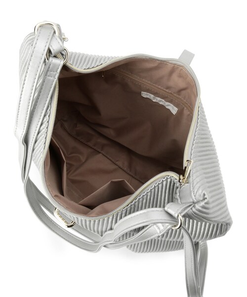 grove(グローブ)の「プリーツベルト3WAYショルダー(ショルダーバッグ・レディース・シルバー/ブラック/ライトグレー・00)」の19枚目の写真