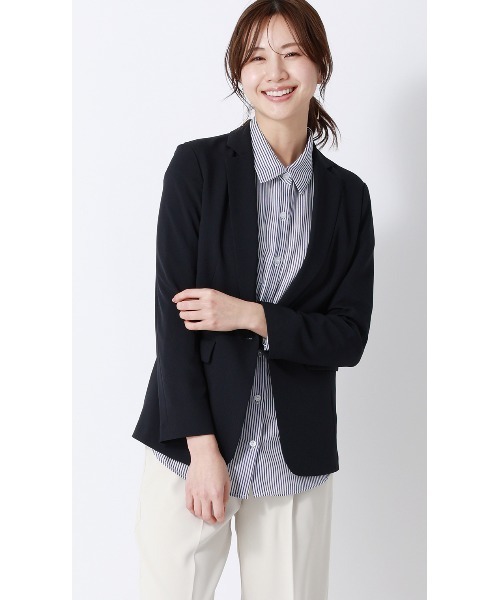 AOYAMA（アオヤマ）の「ロンドンストライプシャツ【長袖】｜通勤＆オフィス｜（シャツ/ブラウス・レディース・ブラック/ブルー・L/M）」の11枚目の写真