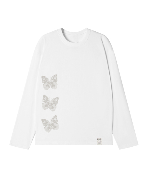 GRAVER（グレーバー）の「[UNISEX]NAVI ロングスリーブTシャツ_WHITE（Tシャツ/カットソー・レディース・ホワイト・LARGE/MEDIUM）」の2枚目の写真
