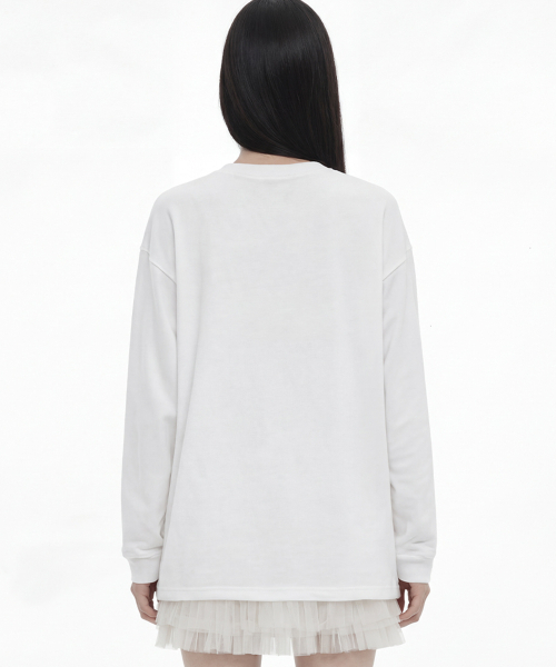 GRAVER（グレーバー）の「[UNISEX]NAVI ロングスリーブTシャツ_WHITE（Tシャツ/カットソー・レディース・ホワイト・LARGE/MEDIUM）」の3枚目の写真