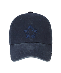 ULKIN（ウルキン）の「ムグン刺繍ピグメントボールキャップ_ネイビー（キャップ）」