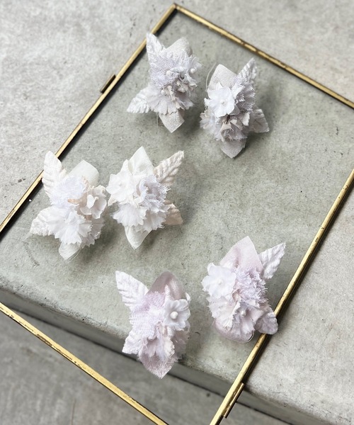 m.soeur(エムスール)の「クララとサテンのイヤリング(イヤリング・レディース・グレー/ホワイト/ピンク・FREE)」の7枚目の写真