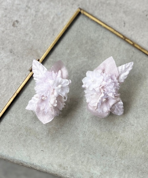 m.soeur(エムスール)の「クララとサテンのイヤリング(イヤリング・レディース・グレー/ホワイト/ピンク・FREE)」の11枚目の写真