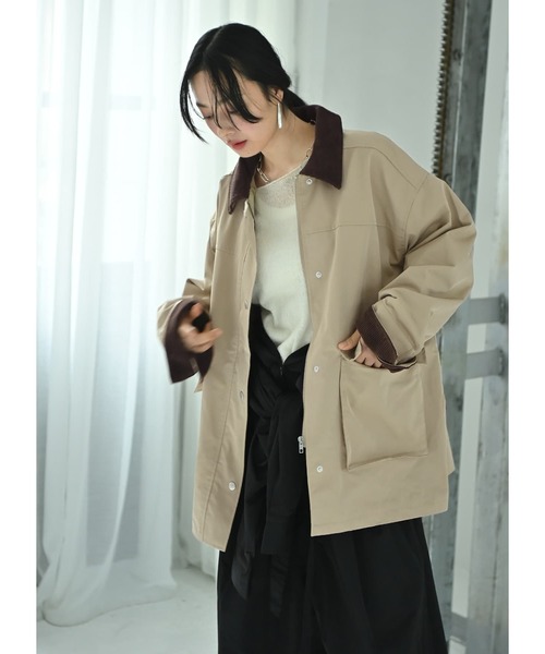 STYLE DELI(スタイルデリ)の「【BLK001】ツイルカバーオール(カバーオール・レディース・ブラック/ベージュ・FREE)」の3枚目の写真