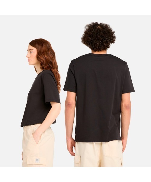 Timberland（ティンバーランド）の「スタック ロゴ 半袖 Tシャツ ユニセックス（Tシャツ/カットソー・メンズ・ブラック・XX-LARGE/X-LARGE/SMALL/MEDIUM/LARGE）」の4枚目の写真