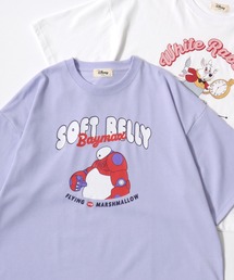 2026SS Disney/ディズニー ミッキー/プーさん/101匹わんちゃん/ベイマックス/ズートピア/スティッチ フロント/バックプリント オーバーサイズ半袖Tシャツ