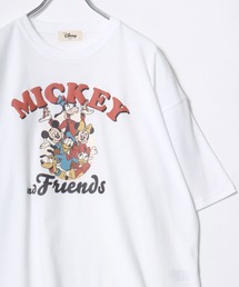 2026SS Disney/ディズニー ミッキー/プーさん/101匹わんちゃん/ベイマックス/ズートピア/スティッチ フロント/バックプリント オーバーサイズ半袖Tシャツ