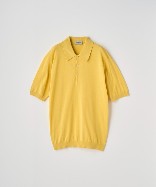 JOHN SMEDLEY(ジョンスメドレー)の「半袖コットンニットクラシックポロシャツ(ポロシャツ・メンズ・イエロー系その他2・S/M/L)」の1枚目の写真