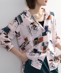 crossi（クロッシー）の「アートタッチプリント長袖ブラウス（シャツ/ブラウス）」