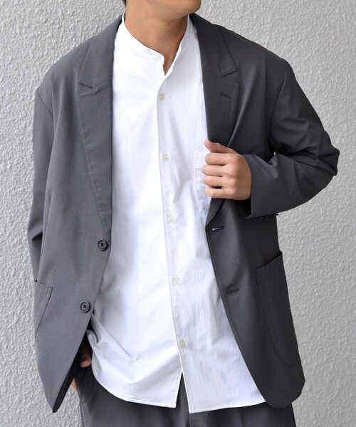 SHIPS any（シップス エニィ）の「SHIPS any:〈吸水速乾〉Rapidry ポケット テーラード ジャケット(セットアップ対応) 26SS◇（テーラードジャケット・メンズ・ブラック/グレー/ブラウン/ネイビー・SMALL/MEDIUM/LARGE）」の3枚目の写真